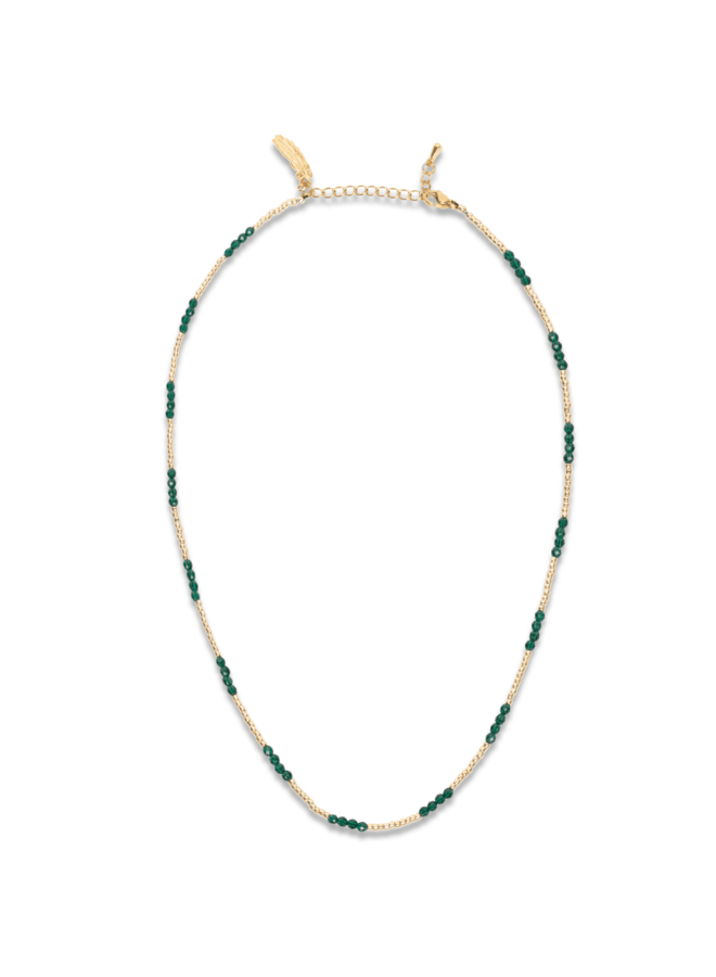 Longing For You Necklace Green Gold