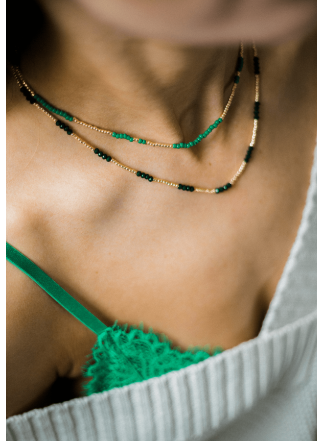 Le Veer - Longing For You Necklace Green Gold