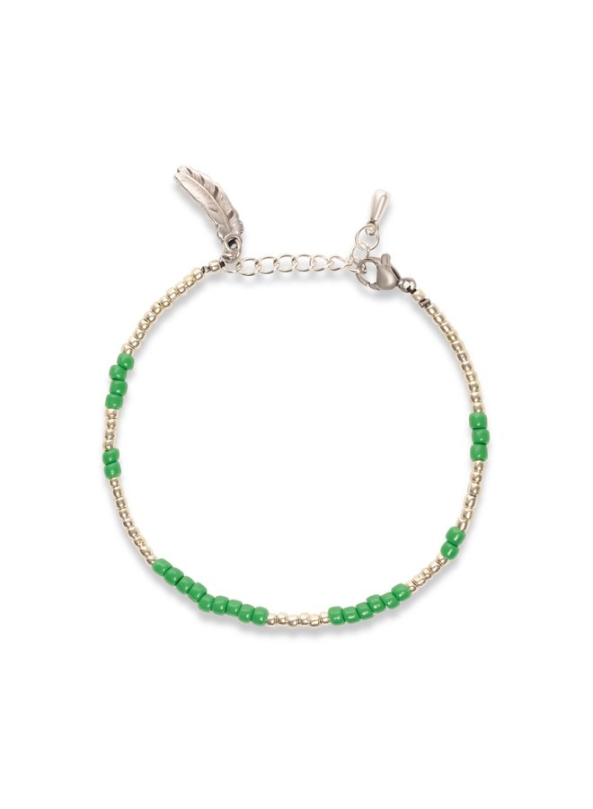 Green Anna Bracelet Silver