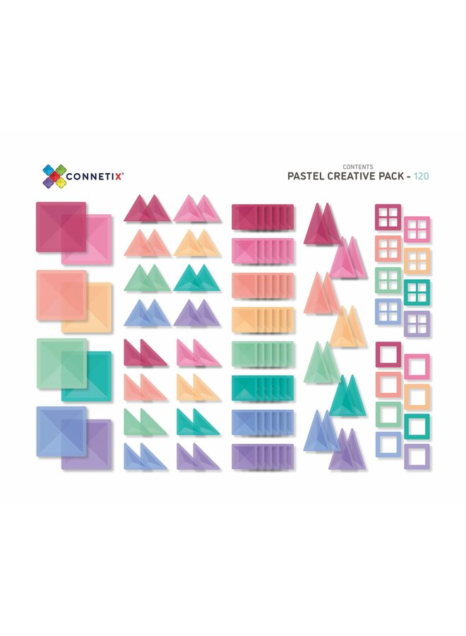 Connetix Tiles - 120pc - Pastel Creative Pack