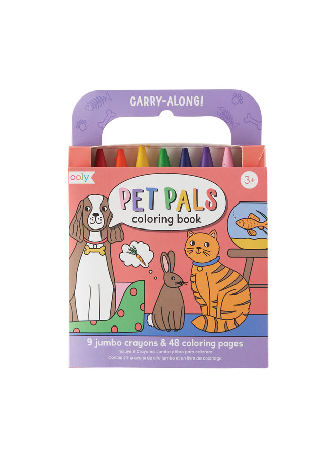 Ooly - 138-021 - Carry Along Coloring Book – Pet Pals