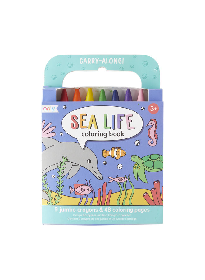 Ooly 138022 Carry Along Coloring Book Sea Life Spruit kids