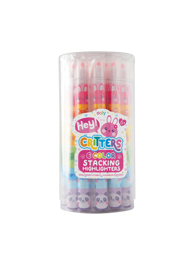 Ooly - 130-093 - Hey Critters – Stacking Highlighters