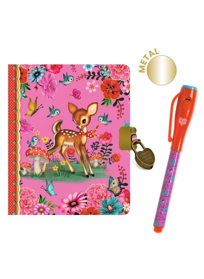 Djeco - Fiona Little Secret Notebook + Magic Pen - DD03651