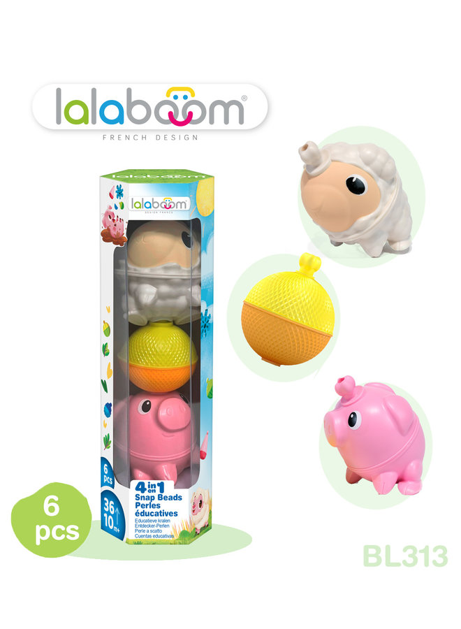 Lalaboom - BL313 - Set dieren (6 st) Schaap en Varken