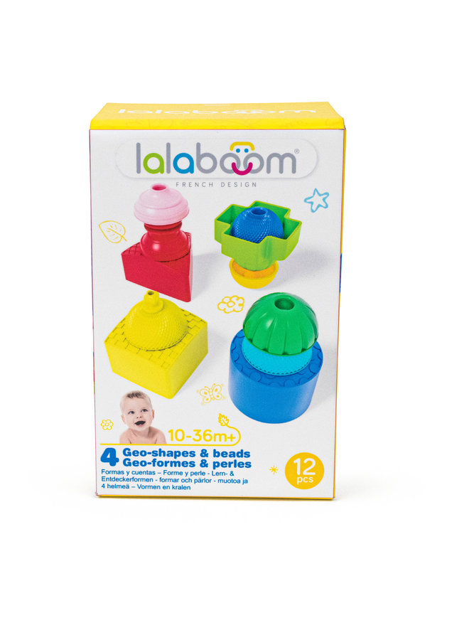 Lalaboom - BL660 - Vormen en educatieve kralen (12 stuks)