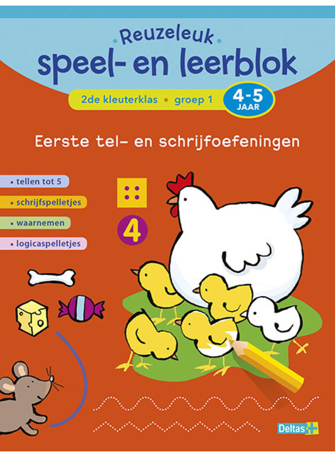 Reuzeleuk speel- en leerblok - Tel- en schrijfoefeningen (4-5 jaar)