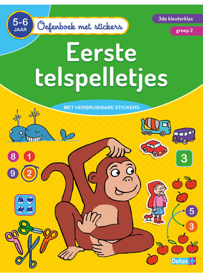 Oefenboek met stickers - Eerste telspelletjes (5-6 jaar)