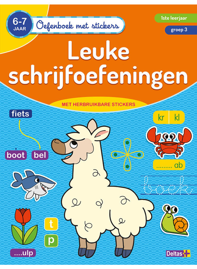 Oefenboek met stickers - Leuke schrijfoefeningen (6-7 jaar)