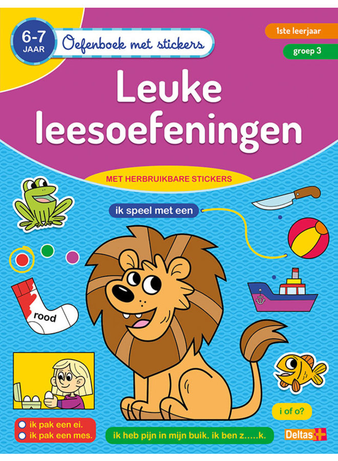 Oefenboek met stickers - Leuke leesoefeningen (6-7 jaar)