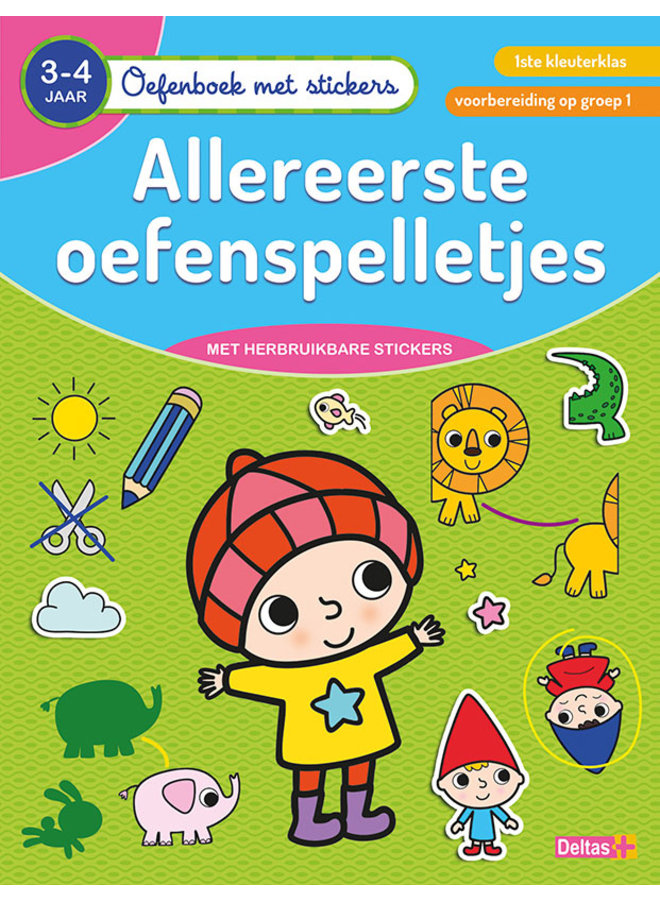 Oefenboek met stickers - Allereerste oefenspelletjes (3-4 jaar)