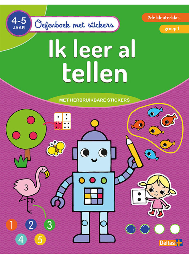 Oefenboek met stickers - Ik leer al tellen (4-5 jaar)