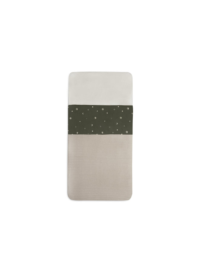 Jollein - Laken Wieg - Stargaze Leaf Green