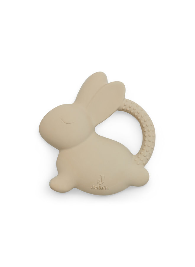 Jollein - Bijtring Rubber - Bunny - Nougat