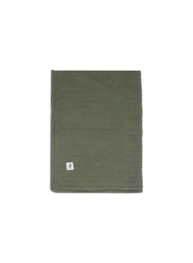 Jollein - Deken Ledikant - Velvet Pure Knit Leaf Green