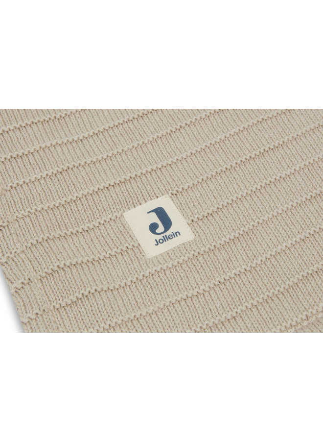 Jollein - Deken Wieg - Velvet Pure Knit - Nougat