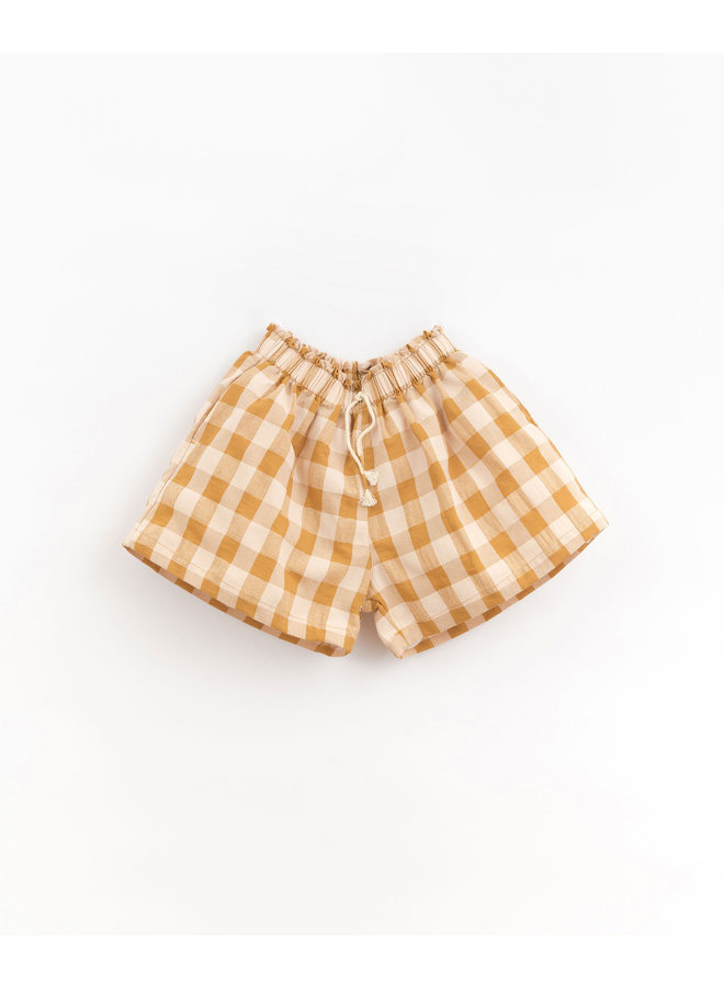 Play Up - 4AM11703 - Vichy Woven Shorts - Lemongrass