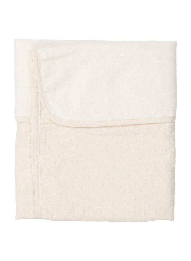 Koeka - Wiegdeken Cotton Fleece Napa - Warm White - 75x100cm