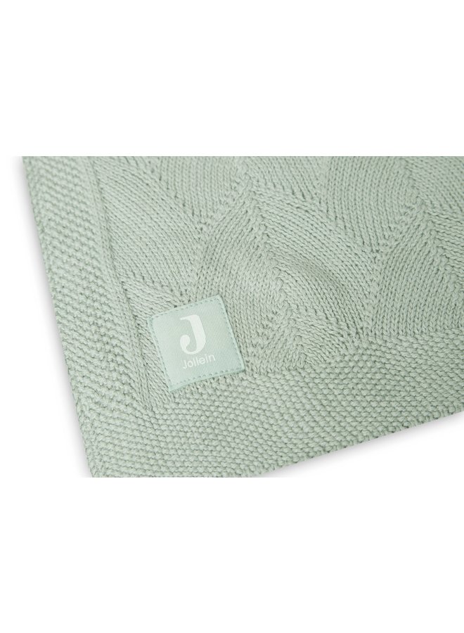 Jollein - Deken Ledikant - 100x150cm - Shell Knit Sea Foam