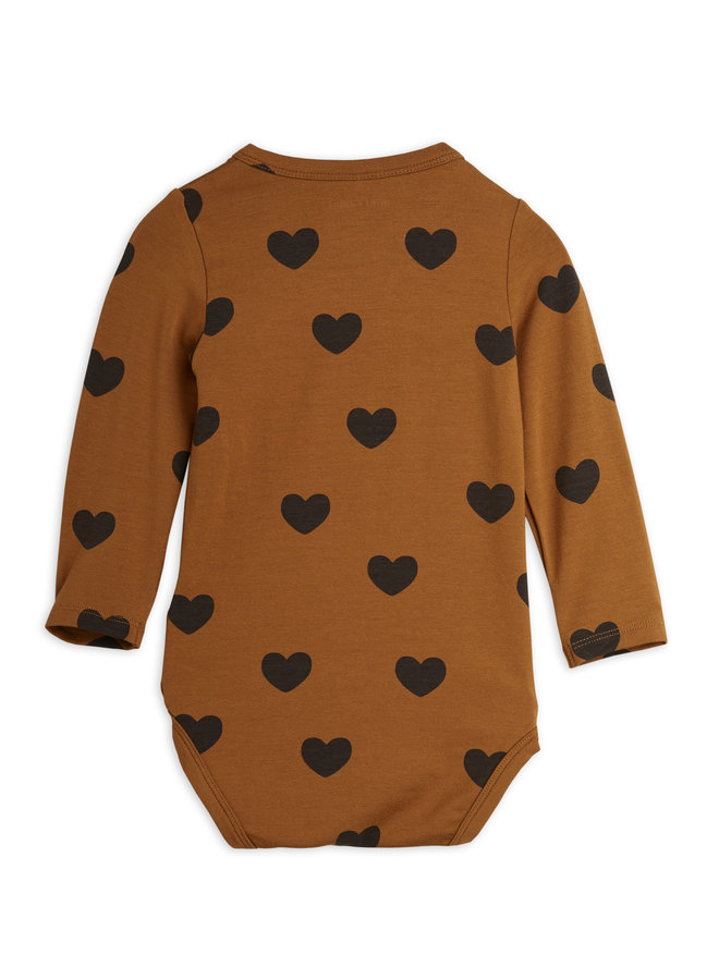 Mini Rodini - Basic Hearts LS Body - Brown