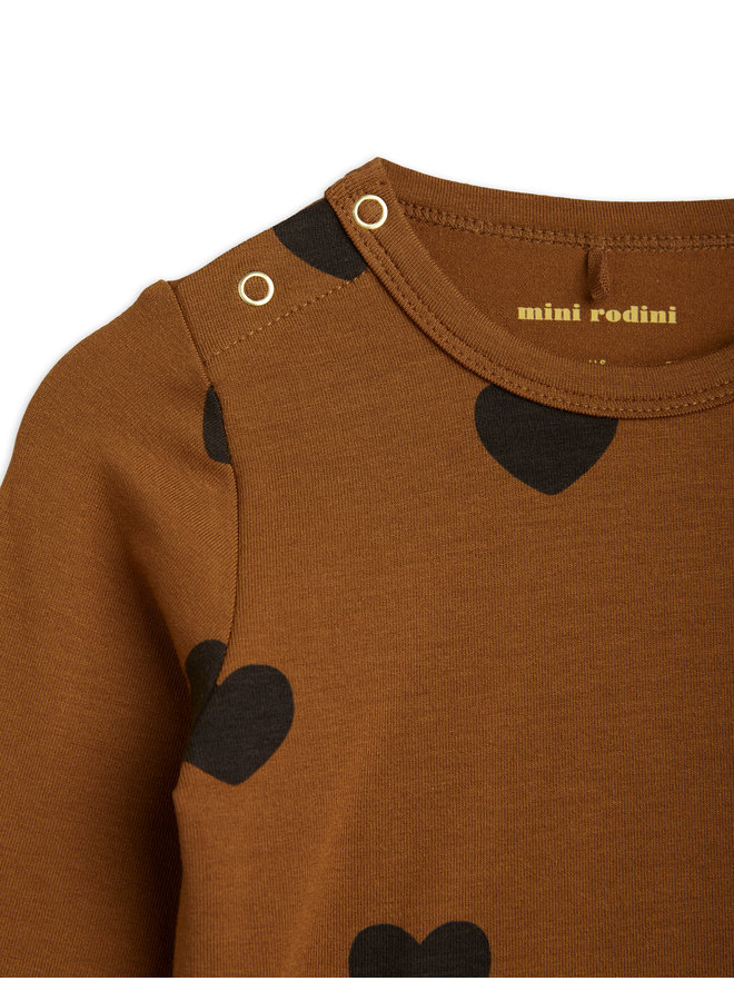 Mini Rodini - Basic Hearts LS Body - Brown