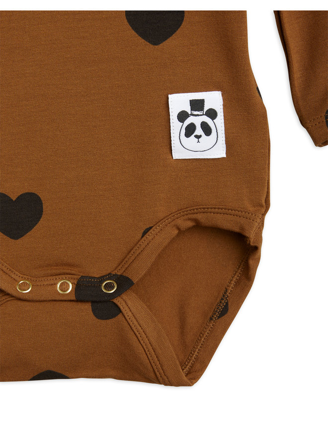 Mini Rodini - Basic Hearts LS Body - Brown