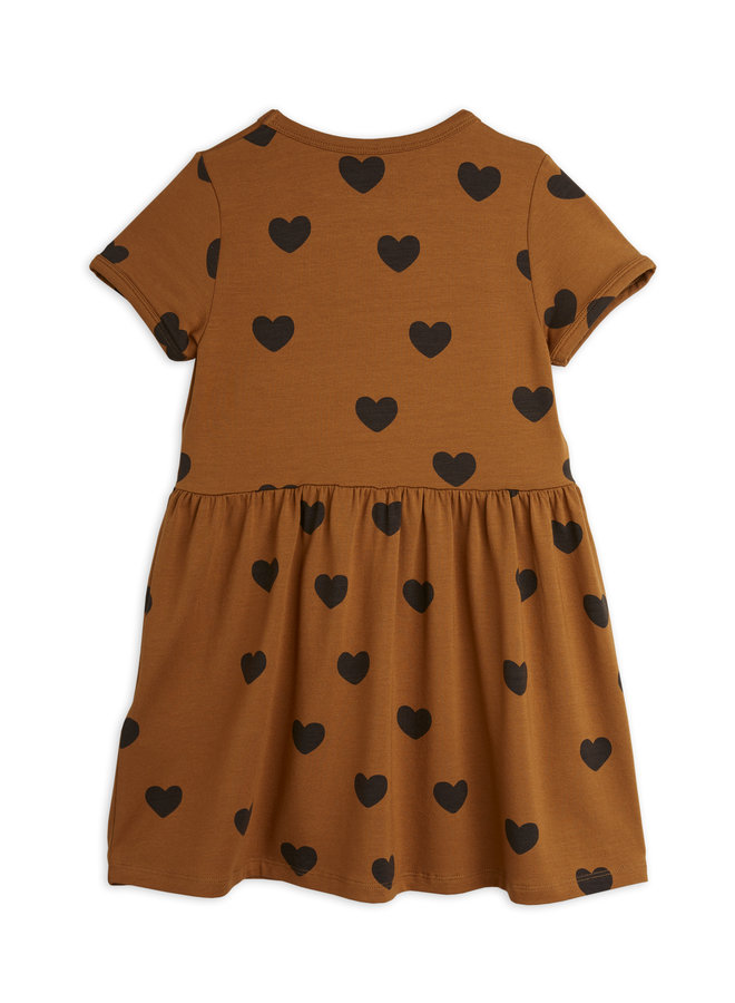 Mini Rodini - Basic Hearts SS Dress - Brown