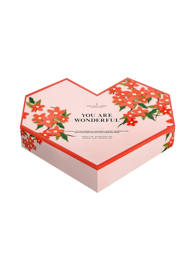 The Gift Label - Gift Box Heart Shaped - You Are Wonderful