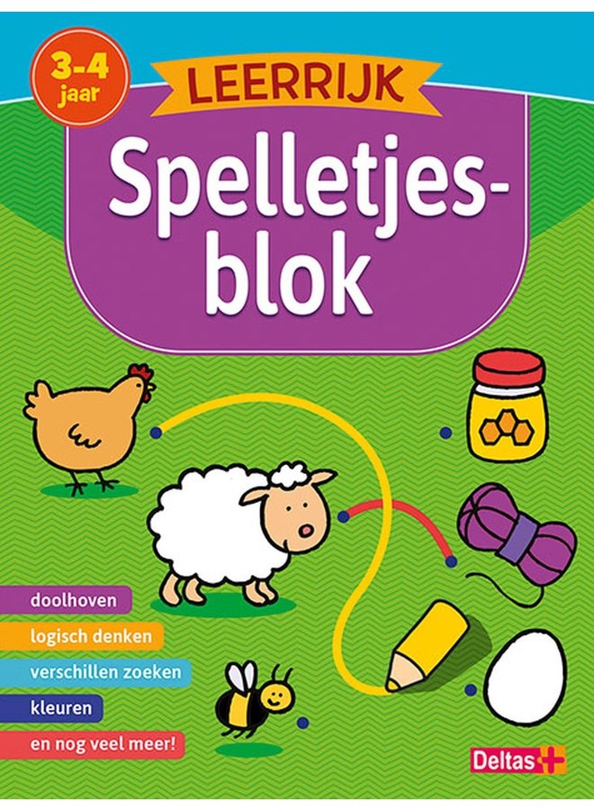Deltas - Leerrijk spelletjesblok (3-4 jaar)
