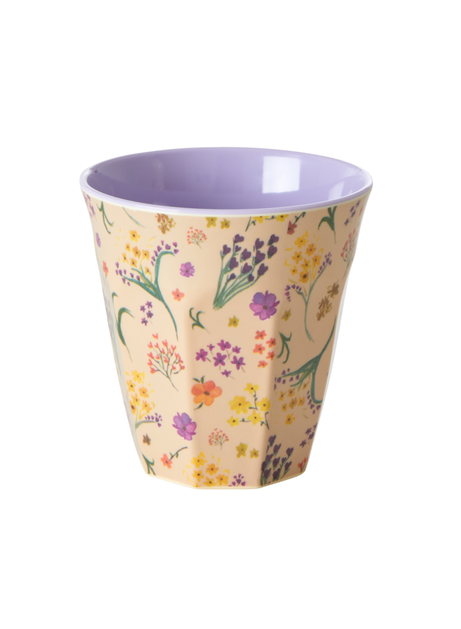 rice - Melamine beker met wild flower print - medium