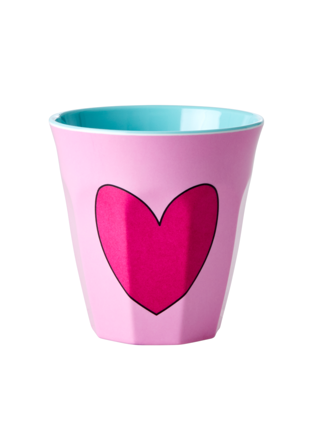 rice - Melamine beker met hartje - medium