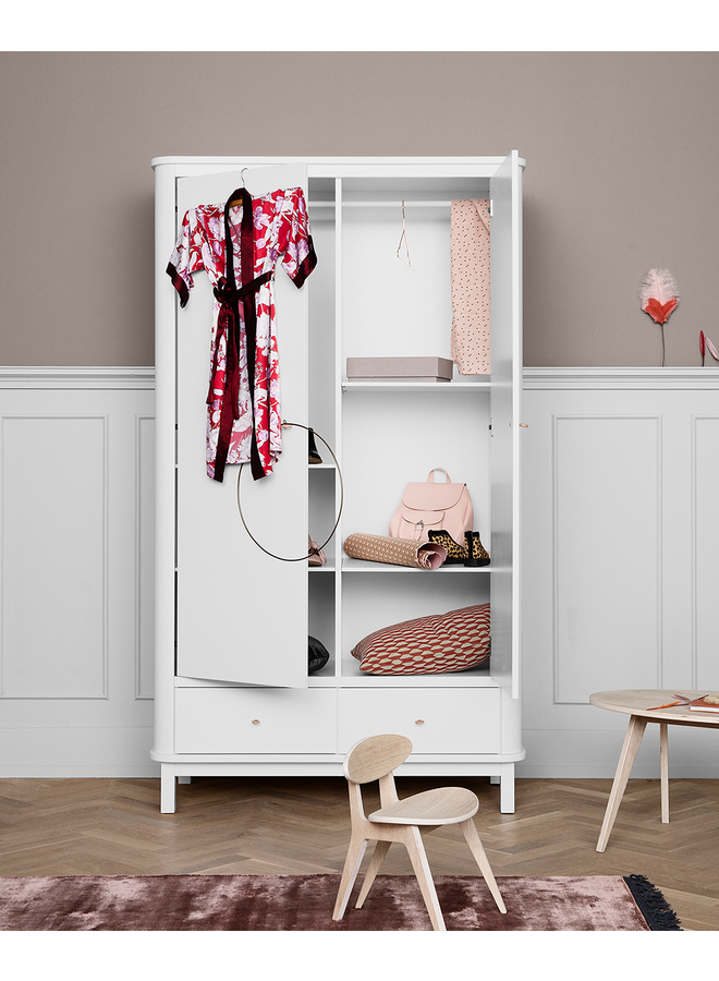 Oliver Furniture - Wardrobe 2 doors, white
