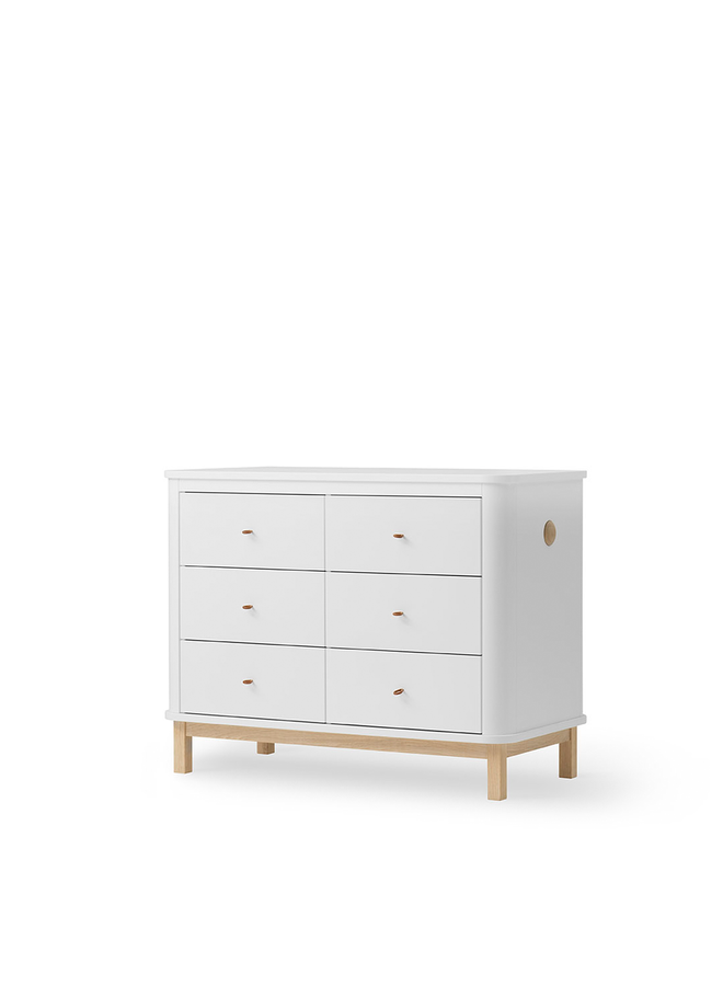 Oliver Furniture - Dresser 6 drawers, white/oak