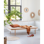 Oliver Furniture - Lounger bed, 90x200 cm, white/oak