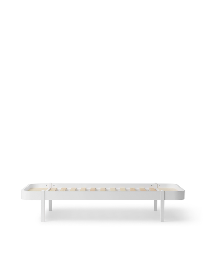 Oliver Furniture - Lounger bed, 90x200 cm, white