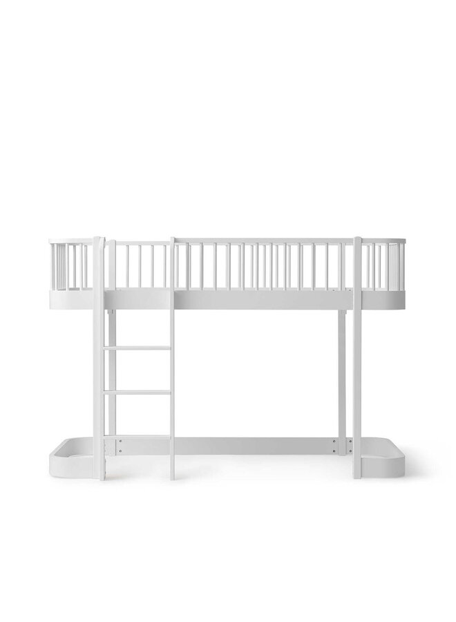 Oliver Furniture - Original low loft bed 138 cm white