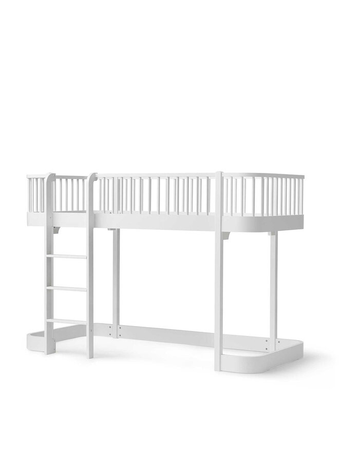 Oliver Furniture - Original low loft bed 138 cm white