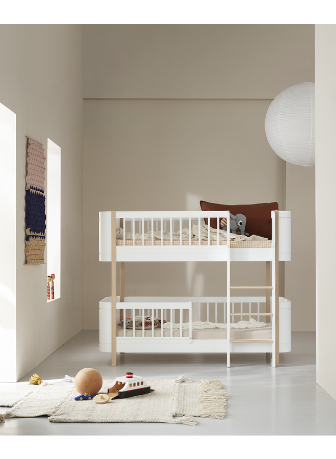 Oliver Furniture - Mini+ low bunk bed white/oak