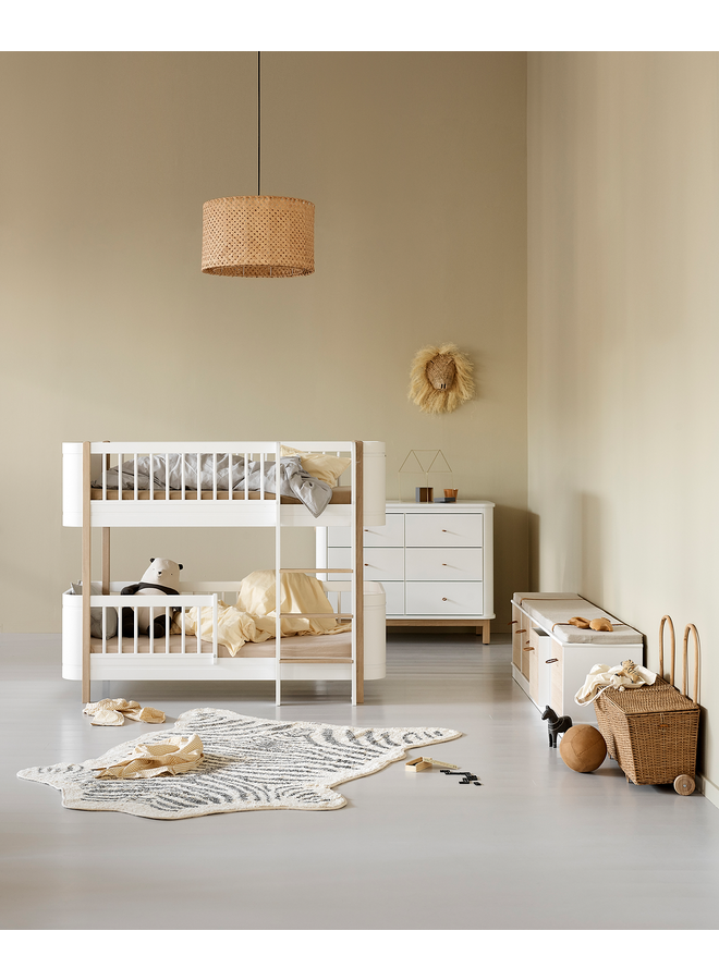 Oliver Furniture - Mini+ low bunk bed white/oak