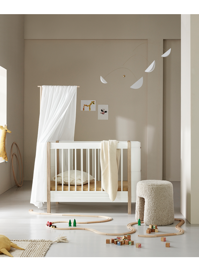 Oliver Furniture - Mini+ cot bed excl. junior kit white/oak