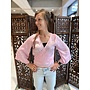 Berawa Luxe - Wrap top jacquard - bubbles pink