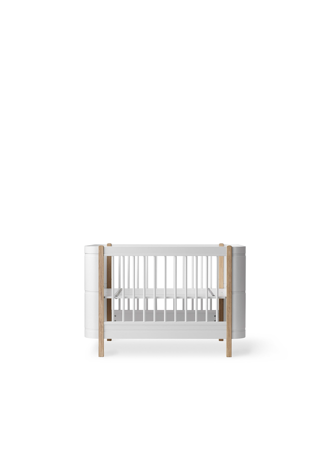 Mini+ cot bed incl. junior kit white/oak