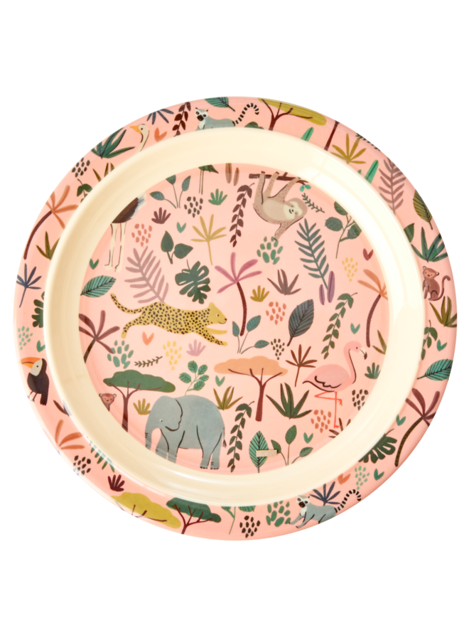Melamine kids lunch bord all over print jungle coral