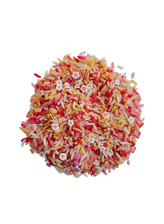 Grennn - Speelrijst - pink flower 500 gram