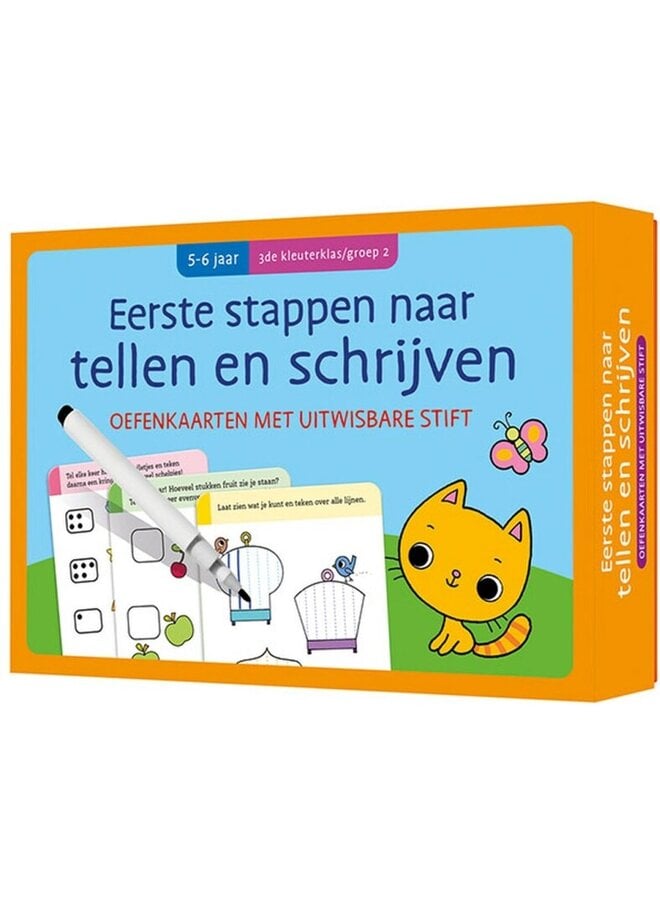 Oefenkaarten met uitwisbare stift - eerste stappen naar tellen en schrijven (5/6j)