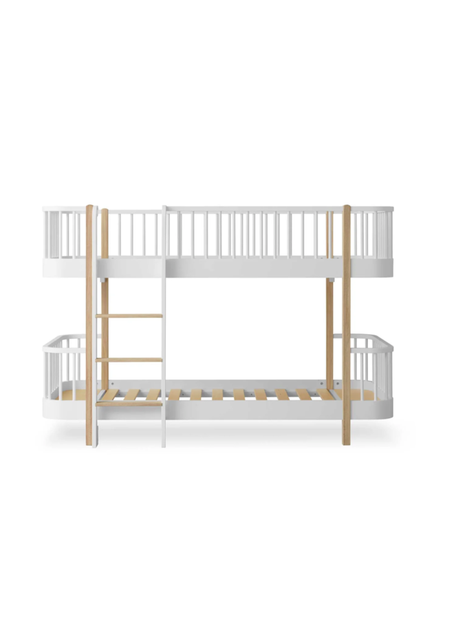 Oliver Furniture - Original low bunk bed white/oak
