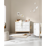 Oliver Furniture - Nursery dresser 6 drawers w. large top, white/oak