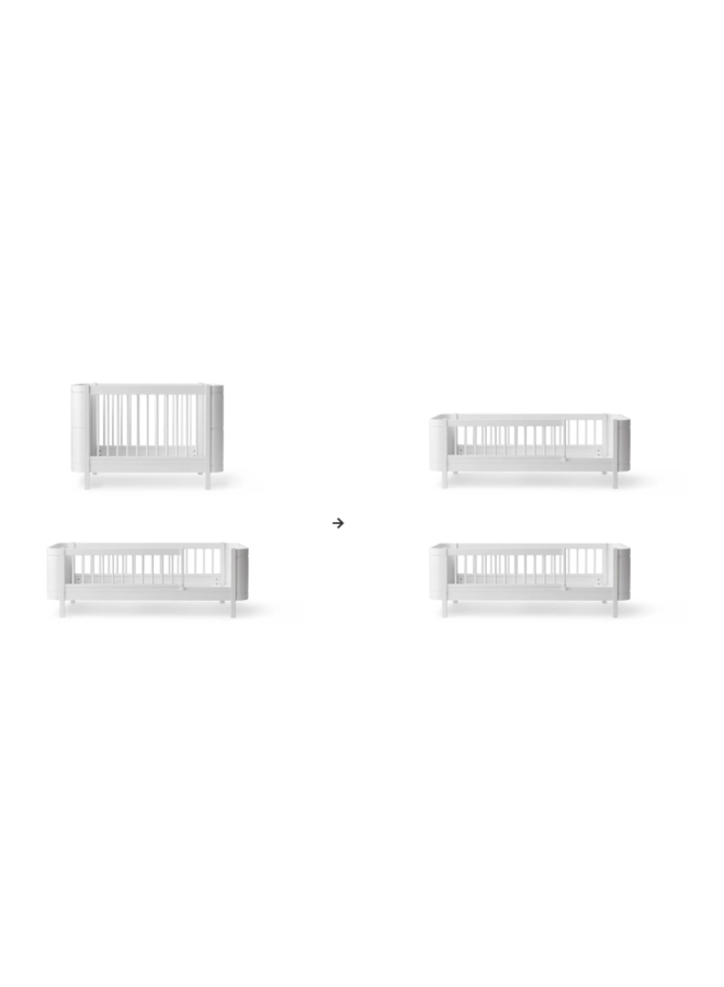 Conversion Kit - Mini+ cot bed incl. junior kit & sibling kit to 2 junior beds white