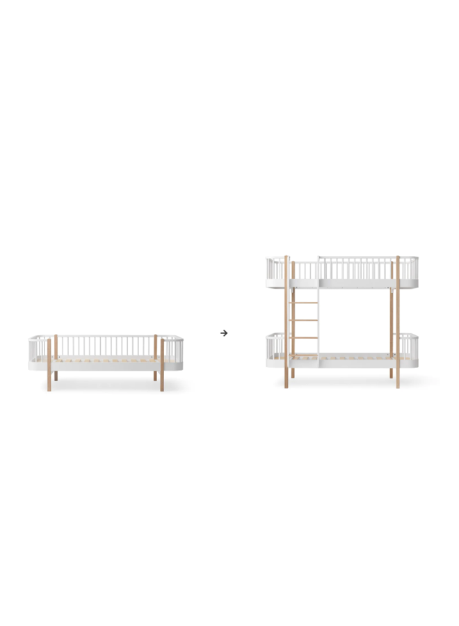 Conversion Kit – Original day bed to bunk bed white/oak