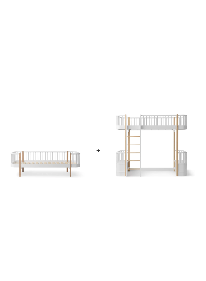 Oliver Furniture - Conversion Kit – Original day bed to loft bed white/oak